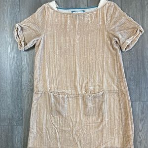 Floreat from Anthropologie crushed velvet shift dress with pockets